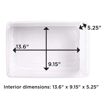 Homz 12 Quart Snaplock Clear Plastic Storage Tote Container Bin With Secure Lid And Handles For Home And Office Organization (4 Pack) 2 Homz 12 Quart Snaplock Clear Plastic Storage Tote Container Bin With Secure Lid And Handles For Home And Office Organization (4 Pack) - Image 2