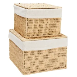 Juvale Juvale 2-Pack Storage Basket With Lids, Wicker Shelf Baskets For Bathroom Organization And Home Décor (2 Sizes) 13 Juvale Juvale 2-Pack Storage Basket With Lids, Wicker Shelf Baskets For Bathroom Organization And Home Décor (2 Sizes) -Rubbermaid Shop GUEST 5222c5e6 ddf4 439f 8db2 5b7173760998