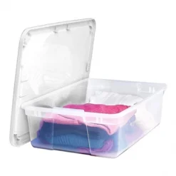Homz 28 Quart Snaplock Clear Plastic Storage Tote Container Bin With Secure Lid And Handles For Home And Office Organization, 2 Pack 6 Homz 28 Quart Snaplock Clear Plastic Storage Tote Container Bin With Secure Lid And Handles For Home And Office Organization, 2 Pack -Rubbermaid Shop GUEST 5294a716 1284 4fba 826b dd9e6d4feeb5