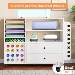 Craft Organization And Storage Cart, Rolling Craft Table Organizer With Drawers & 24 Vinyl Roll Holder, Crafting Cabinet Table Workstation For Home 10 Craft Organization And Storage Cart, Rolling Craft Table Organizer With Drawers & 24 Vinyl Roll Holder, Crafting Cabinet Table Workstation For Home -Rubbermaid Shop GUEST 54024444 bc1c 4c07 89c0 cb374d496313
