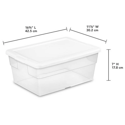 Sterilite 6 Quart Clear Multipurpose Plastic Storage Tote, 12 Pack, & 16 Quart Clear Multipurpose Plastic Storage Tote, 12 Pack For Home Organization 3 Sterilite 6 Quart Clear Multipurpose Plastic Storage Tote, 12 Pack, & 16 Quart Clear Multipurpose Plastic Storage Tote, 12 Pack For Home Organization - Image 3