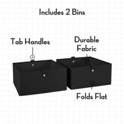 RiverRidge Home RiverRidge Kids' 2pc 5" Fabric Collapsible Storage Cube Organizers For Playroom Organization -Rubbermaid Shop GUEST 585a7f52 5435 4138 b9cb 3b74cca42ae0