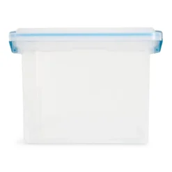 Sterilite 32 Quart Stackable Clear Plastic Storage Tote Container With Blue Gasket Latching Lid For Home And Office Organization, Clear -Rubbermaid Shop GUEST 599d5c02 7af6 457c b7e8 d7088cc2ac3e