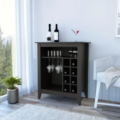 Gulches Black Bar Cabinet: Elegant Storage & Wine Organization -Rubbermaid Shop GUEST 5ccbf288 72be 4793 a253 7e158eaff770