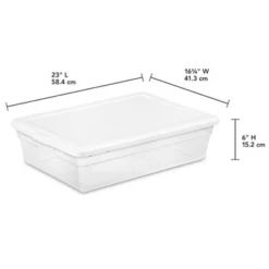 Sterilite Multipurpose Clear Plastic Stacking Storage Container Tote With Secure Lid For Under Bed Or Closet Organization -Rubbermaid Shop GUEST 631e4e2a da35 4c16 a8ac 484425be2492
