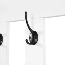 TiramisuBest 3-in-1 Hall Tree With Cushion,3 Hooks & Storage,Entryway Bench With Drawers And Cabinets,47.2" Wide,Black,Ideal For Hallway Organization -Rubbermaid Shop GUEST 661847f4 173a 4db8 a15d 89ae53dafac4