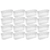 Sterilite 6.25x6.25x15 Inch Narrow Modern Storage Bin W/ Comfortable Carry Through Handles And Banded Rim For Household Organization, Clear (16 Pack)