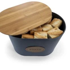 MegaChef Kitchen Food Storage And Organization 5 Piece Canister Set In Grey With Bamboo Lids -Rubbermaid Shop GUEST 68760426 1e54 4f62 b58f 1e61c1cc4ef9