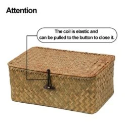 Itopfox Set Of 2 Wicker Baskets With Lids, Seagrass Woven Storage Bins For Home Organization, Decorative Storage Baskets For Any Room -Rubbermaid Shop GUEST 6deb82e8 4293 48ff 9c89 b38781eda189