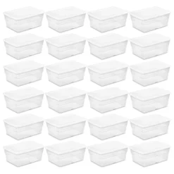 Sterilite 16 Quart Stackable Clear Plastic Storage Tote Container With Opaque Latching Lid For Home And Office Organization -Rubbermaid Shop GUEST 6f12ad2e 61e4 477c 996c 7161bc87d98e