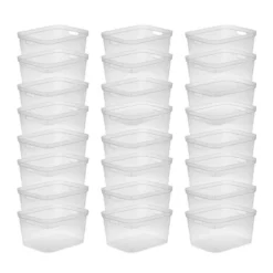 Sterilite 8.25x12.25x15 Inch Modern Polished Storage Bin W/ Comfortable Carry Through Handles & Banded Rim For Household Organization, Clear -Rubbermaid Shop GUEST 6f9a32f0 b2cf 4f80 9df6 128a74ca09ad