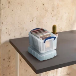 Really Useful Box 3 Liter Plastic Snap Lid Storage Bin For Music Storage, Office And General Home Organization, 8 Pack, Clear -Rubbermaid Shop GUEST 70d1d574 28f6 4e3a 9464 d9b4a8f53a77