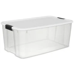 Sterilite Storage System Solution With 116 Quart Clear Stackable Storage Box Organization Containers With White Latching Lid -Rubbermaid Shop GUEST 7134e209 e871 4c7d 831f b7e53e601a06