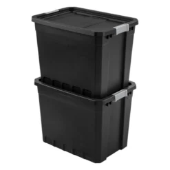Sterilite Storage System Solution With 27 Gallon Heavy Duty Stackable Storage Box Container Totes With Grey Latching Lid For Home Organization -Rubbermaid Shop GUEST 73e438ab 936e 44ca b731 9dc783929151