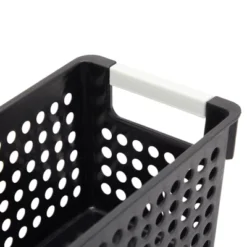 Farmlyn Creek 4 Pack Small Plastic Storage Baskets Bins With Handles For Bathroom, Laundry Room & Closet Organization, Black -Rubbermaid Shop GUEST 73ef48c0 b33d 47b8 a922 1aa8656c5f04