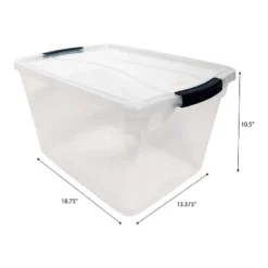 Rubbermaid Cleverstore Home Office Organization (6) 30 Qt & (12) 6 Qt Latching Stackable Plastic Storage Tote Container With Lid , Clear -Rubbermaid Shop GUEST 74537526 a3d5 4c94 b952 d6f9810cb499 1