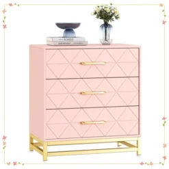 Jojoka Wooden Dresser For Bedroom, Dressers & Chest Of Drawers With 3 Drawer, Wood Nightstand For Storage And Organization -Rubbermaid Shop GUEST 7612c9e1 4a57 4749 bd12 1f3824c8a306