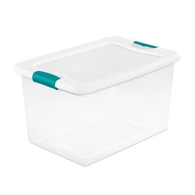 Sterilite Multi Pack 64 Quart & 32 Quart Plastic Stacking Storage Container Box With Latching Lid For Home, Office, Or Garage Organization, 12 Pack 1 Sterilite Multi Pack 64 Quart & 32 Quart Plastic Stacking Storage Container Box With Latching Lid For Home, Office, Or Garage Organization, 12 Pack