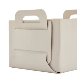 Juvale 2 Pack Faux Leather Foldable Storage Bins With Handles, Collapsible Baskets For Home Organization, Grey, 10 X 6.5 In -Rubbermaid Shop GUEST 7844238d c845 4a9f 8674 4ed89994f0c2