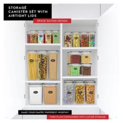 DWËLLZA KITCHEN Airtight Food Cereal BPA-Free Storage Containers For Pantry Organization And Storage, Flour & Sugar Includes 1 Marker & 8 Labels -Rubbermaid Shop GUEST 7f47af91 d305 444b 805e da034b199497