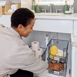 IDesign Classico Storage Basket With Handles For Pantry, Kitchen, Bathroom, Countertop, And Desk Organization, Stackable-Medium -Rubbermaid Shop GUEST 7f6c18b2 2a5a 436f b08f fbce07485d18