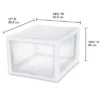 Sterilite 27 Qt (4 Pack) And 16 Qt (6 Pack) Stackable Clear Plastic Storage Drawer Containers For Home And Office Organization, White