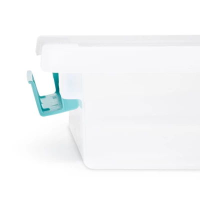 Sterilite 6 Quart Clear Latch Lid Stackable Storage Box Tote, 12 Pack, And Small Clear Latch Lid File Clip Box, 12 Pack For Household Organization 4 Sterilite 6 Quart Clear Latch Lid Stackable Storage Box Tote, 12 Pack, And Small Clear Latch Lid File Clip Box, 12 Pack For Household Organization - Image 4