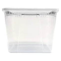 Homz 56 Quart Snaplock Clear Plastic Storage Tote Container Bin With Secure Lid And Handles For Home And Office Organization (4 Pack) 6 Homz 56 Quart Snaplock Clear Plastic Storage Tote Container Bin With Secure Lid And Handles For Home And Office Organization (4 Pack) -Rubbermaid Shop GUEST 8090e874 13fa 47f4 9971 536154062fb4