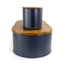 MegaChef Kitchen 4 Piece Bamboo Storage And Organization Canister Set In White -Rubbermaid Shop GUEST 810f55a9 008f 44e2 b05d a4dfa67398f5