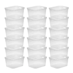 Sterilite 8.25x12.25x15 Inch Modern Polished Storage Bin W/ Comfortable Carry Through Handles & Banded Rim For Household Organization, Clear -Rubbermaid Shop GUEST 826f387b 9ede 4b79 9636 e48104e58f40