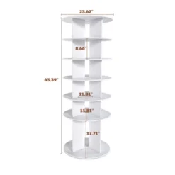 KTMBDW 6 Tier Rotating Shoe Rack Tower, Spinning Shoe Display Lazy Susan, Revolving 360 Shoe Rack Storage Round Carousel,Vertical Handbag Organization -Rubbermaid Shop GUEST 832b4b1e 9ae0 4c34 8cbf f037c7084f46