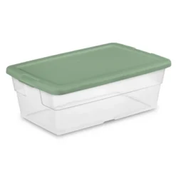 Sterilite Stackable 6 Quart Home Storage Tote Container With Handles For Efficient Space Saving Household Organization, Crisp Green (30 Pack) -Rubbermaid Shop GUEST 870f952f 387d 4b97 8738 573273c5afe7