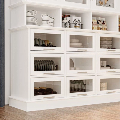 Famapy Multi-Functional Kitchen Cabinet & Pantry,Large - Capacity Food Storage Cabinet With Glass Doors,Easy Organization & Display For Home Kitchen 8 Famapy Multi-Functional Kitchen Cabinet & Pantry,Large - Capacity Food Storage Cabinet With Glass Doors,Easy Organization & Display For Home Kitchen - Image 8