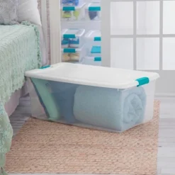 Sterilite Storage System Solution With 106 Quart Clear Stackable Storage Box Organization Containers With White Latching Lid -Rubbermaid Shop GUEST 8962b35b 1877 4f5c 8ae9 322e045f22bb