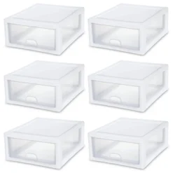 Sterilite 16 Quart Stackable Sturdy Plastic Storage Drawer Container For Home And Office Organization, Clear & White -Rubbermaid Shop GUEST 902abd9a 20c9 422b 9da6 abfb636ab2ec