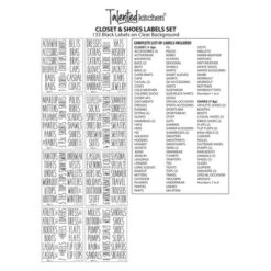 Talented Kitchen 133 Closet Labels For Bins, Baskets, Preprinted Black All Cap Stickers For Clothing Organization, Storage Containers, Water Resistant -Rubbermaid Shop GUEST 90e7c181 7903 4551 a6d2 c03f97b98605