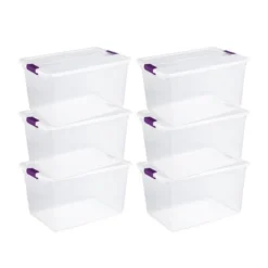 Sterilite 64 Quart Clear Multipurpose Plastic Storage Tote, 6 Pack, And 66 Quart Clear Multipurpose Plastic Storage Tote, 6 Pack For Home Organization -Rubbermaid Shop GUEST 913acf7e f7dc 405a 9703 afd90df68b06