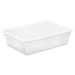 Sterilite Multipurpose Clear Plastic Stacking Storage Container Tote With Secure Lid For Under Bed Or Closet Organization -Rubbermaid Shop GUEST 94ecdc2c e2c2 46de 896b 0916cd126b04
