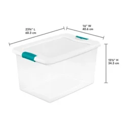 Sterilite 106 Quart (4 Pack) & 64 Quart (6 Pack) Latching Clear Plastic Storage Organizer Tote Tub Container Bin Box For Organization And Storage -Rubbermaid Shop GUEST 99320398 8f2c 4aa5 9b06 209a251343dd 3