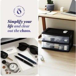 Homz 2 Pack Storage Cart, Wide Body 2 Drawer Plastic Container For Home And Office Organization, Black Frame With Clear Drawers 9 Homz 2 Pack Storage Cart, Wide Body 2 Drawer Plastic Container For Home And Office Organization, Black Frame With Clear Drawers -Rubbermaid Shop GUEST 9a9aeef9 2855 4324 a042 6c51449e8d50