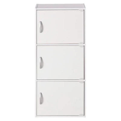 Hodedah Heavy Duty Engineered Wood 3 Door Enclosed Multipurpose Storage Cabinet For Kitchen, Office, Kids Room, And Other Home Organization, White 1 Hodedah Heavy Duty Engineered Wood 3 Door Enclosed Multipurpose Storage Cabinet For Kitchen, Office, Kids Room, And Other Home Organization, White