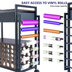 Rolling Craft Cart Compatible With Cricut Machines, Craft Organization And Storage Cart With Fabric Drawer & 47 Vinyl Roll Holder -Rubbermaid Shop GUEST 9c33e88a ba7b 4e6d a89b 7631fd69a7f1