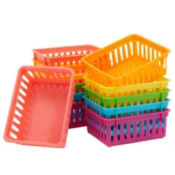 Bright Creations 12-Pack Small Plastic Classroom Storage Bins For Organization, Baskets For Kids', 6 Colors, 6.2 X 4.8 X 2.4 Inches -Rubbermaid Shop GUEST 9c98c8b6 20bf 4bf2 b6b0 a77825bb34a3