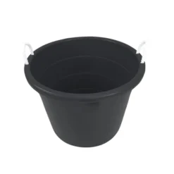 Homz Multipurpose 17 Gallon Plastic Open-Top Storage Round Utility Tub With Rope Handles For Indoor Or Outdoor Home Organization, Black (2 Pack) -Rubbermaid Shop GUEST 9ca028ee 6436 4437 833e ddebb60186ac