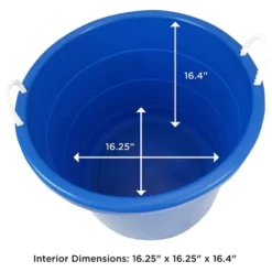 Homz Multipurpose 18 Gallon Plastic Open-Top Storage Round Utility Tub With Rope Handles For Indoor Or Outdoor Home Organization, Blue (3 Pack) 7 Homz Multipurpose 18 Gallon Plastic Open-Top Storage Round Utility Tub With Rope Handles For Indoor Or Outdoor Home Organization, Blue (3 Pack) -Rubbermaid Shop GUEST 9d3bf862 51ab 460e b093 9c1a5b8bd90e