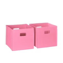 RiverRidge Home RiverRidge Kids' 2pc Fabric Collapsible Storage Cube Organizers With Handles For Playroom Organization -Rubbermaid Shop GUEST 9d620988 6ebb 4f8a 95b0 4e61066b0433