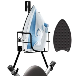 Bryt Ironing Board Holder Wall Mount & Over The Door Hanger, Laundry Room Storage & Organization, Iron & Ironing Board Hanger T&V Shaped, Black -Rubbermaid Shop GUEST 9e58dcfb 05c1 41ce b1a6 97650f9007d4