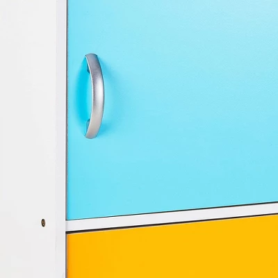 Hodedah HID5 High Quality 5 Shelf Home, Office, And School Enclosed Organization Storage 59 Inch Tall Slim Bookcase Cabinets, Rainbow Finish 4 Hodedah HID5 High Quality 5 Shelf Home, Office, And School Enclosed Organization Storage 59 Inch Tall Slim Bookcase Cabinets, Rainbow Finish - Image 4