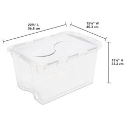 Sterilite Single 48-Quart Clear Hinged Lid Storage Tote Box Container With Attached Hinged Lids For Home Organization, (12 Pack) -Rubbermaid Shop GUEST a2aac5eb 5a64 42ec 98ad aca9512759fa