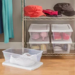Sterilite 6 Quart Clear Plastic Stacking Storage Container Tote With White Lid For Garage, Kitchen, And Closet Organization -Rubbermaid Shop GUEST a5953c06 a467 454c a748 ad16203f01f2